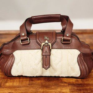 Vintage Burberry Prorsum Cable-Knit Bracken Bag